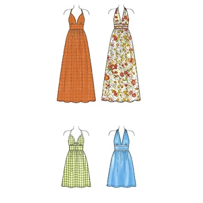 Imagen de New Look UN6491A Patrón 6491 para Vestidos de Mujer en Dos Longitudes con variaciones corpiño, Papel, Blanco, 22.04 x 15.04 1.04 cm