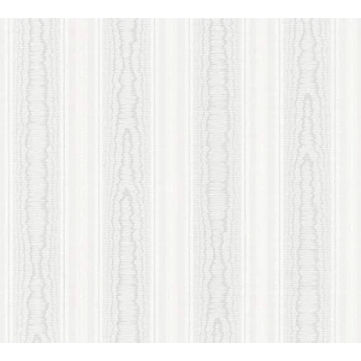 Imagen de A.S. Création Papel pintado Concerto 3 a rayas, 10,05 m x 0,53 m, color blanco, fabricado en Alemania 765819 7658 19