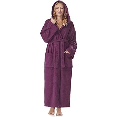 Imagen de Arus Albornoz con capucha para mujer, extra alto, tamaño mujer: M unisex: S Ciruela