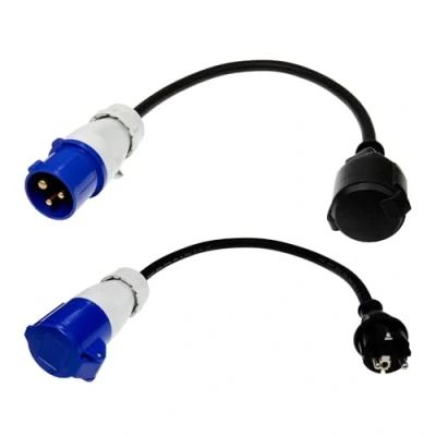 Imagen de Afeld Elektro 2 adaptadores CEE A enchufe Schuko de 230 V 16 para camping y autocaravana