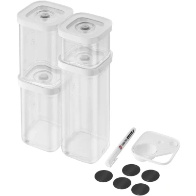 Imagen de ZWILLING FRESH &amp; SAVE CUBE Set, Tamaño S, Juego de almacenamiento 6 piezas, incluye 3x Contenedores Cuchara medidora y Etiquetas NFC
