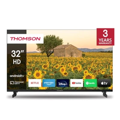Imagen de TV LED 32&quot; Thomson 32HA2S13, HD, ARM CA55 4nm con TEE 1.45 GHz, Smart TV, Android, Negro
