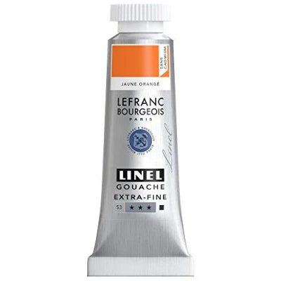 Imagen de Lefranc Bourgeois Linel Color Gouache, Amarillo Anaranjado Libre De Cadmio, 14 ml (1er Pack),