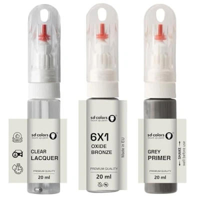 Imagen de SD COLORS Óxido BRONCE 6 x 1 retoque 20 ML pintura conveniente cepillo para reparación de arañazos (pintura+imprimación+laca)