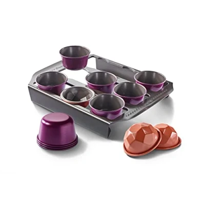 Imagen de Tefal Creabake Kit iniciación repostería, moldes 9 muffins, 3 diamante, revestimiento antiadherente, sistema apilable, recetas creativas dulces y saladas, repostería fácil