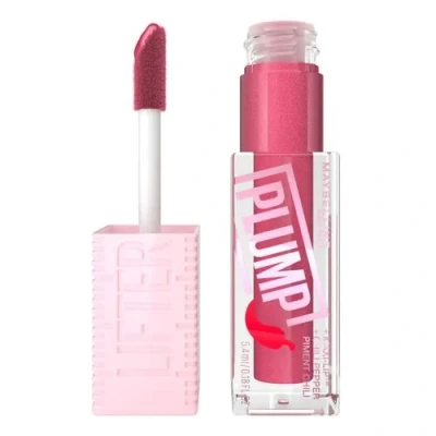 Imagen de Maybelline New York, Lifter Plump, Brillo de Labios Voluminizador, Volumen Instantáneo y Duradero, Fórmula Picante, Tono Red Flag, 5,4 ml