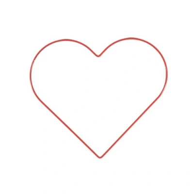 Imagen de Vaessen Creative Metal en Forma de Corazón, Rojo, 25 cm x 3 mm, para Manualidades, Aro Atrapasueños, Anillo Guirnalda Tapiz Macramé, Ganchillo y Decoraciones Nupciales,