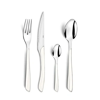 Imagen de Amefa ECLAT Cuberterías combinadas, Acero Inoxidable, Blanco, 25 cm, 24