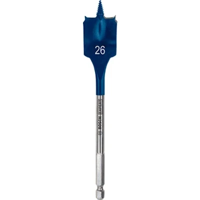Imagen de Bosch Professional 1x Brocas fresadoras planas Expert SelfCut Speed (para Madera blanda, Aglomerado, Ø 26,00 mm, Longitud 152 accesorios Taladro de impacto rotativo)