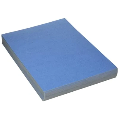 Imagen de Apex 65011 Pack de 100 portadas cartulina imitación cuero A4, color azul
