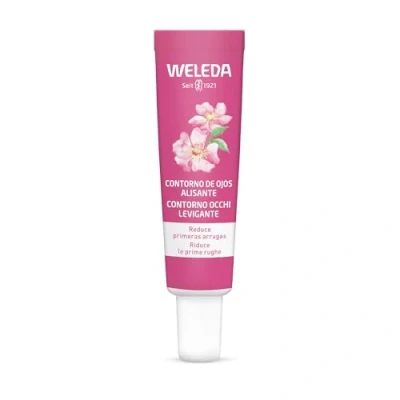 Imagen de Weleda Contorno de Ojos Alisante Rosa Mosqueta y Té Blanco, Reduce Líneas Expresión, Bolsas Ojeras, con Efecto Antifatiga, Oftalmológicamente Testado 12 ml