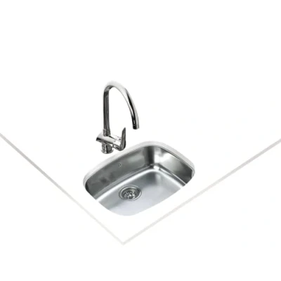 Imagen de ¡Oferta 24% ! Teka Be 50.40 Fregadero De Cocina Acero 60 Cm 1 Cubeta 0 Escurridor Bajo Encimera