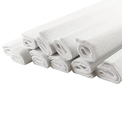 Imagen de Netuno 10 rollos de papel crepé color blanco 200 x 50 cm para manualidades