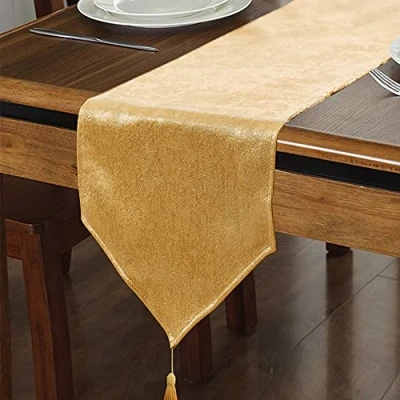 Imagen de WAITER TREE Camino de Mesa con Efecto Lino Brillante Corredor por Cocina Impermeable Decoración para Fiesta Comedor