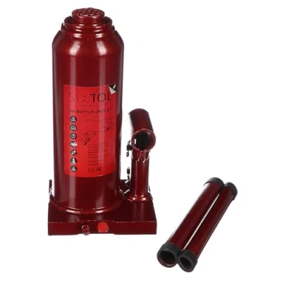 Imagen de SIXTOL SX Bottle Jack Premium 8T Gato hidráulico 8 toneladas Calidad Profesional Construcción Totalmente soldada, Rojo