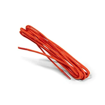 Imagen de Kaps Cordones Finos Redondos Encerados, de Calidad 2 mm 100% Algodón para Calzado Casual y Moda, Colores Elegantes (90 cm 36 pulgadas 5 a 6 pares ojales/Naranja)