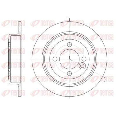 Imagen de REMSA 6629.00 Disco de freno Eje trasero 259, 259 9,9 4 macizo MINI: Hatchback, Cabrio, Clubman