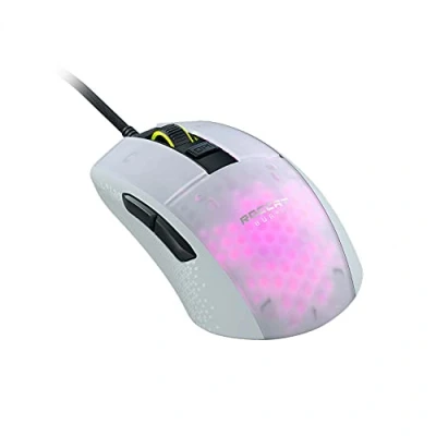 Imagen de Roccat Ratón óptico gaming con cable blanco RGB Burst Pro para PC (Windows)