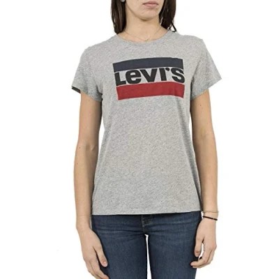 Imagen de Levi&#039;s The Perfect Tee Camiseta, Gris (Grey Red), XS Mujer