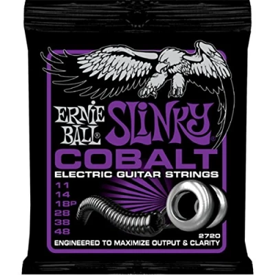 Imagen de Ernie Ball Power Slinky Cobalt Cuerdas para guitarra eléctrica, cobalto, calibre 11 48