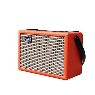 Imagen de Coolmusic 15G portátil con Bluetooth Amplificador de Guitarra acústica, eléctrica, Ganancia y reverberación(Naranja)