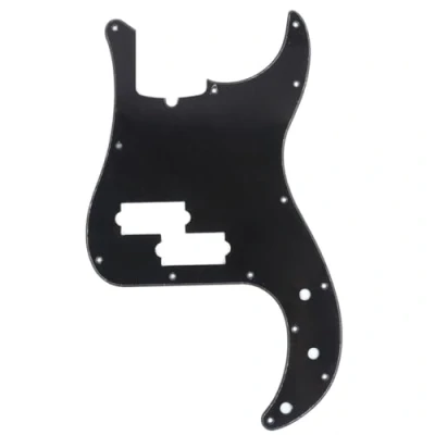 Imagen de Musiclily Pro 13 Agujeros Estilo Moderno P Bass Pickguard Golpeador para Bajo Precision de Fabricación Americana 4 Cuerdas,1 capa Negro
