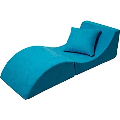 Imagen de Velinda Sofá Plegable, cómodo, Relajante, 3 en 1, Puff, Mesa