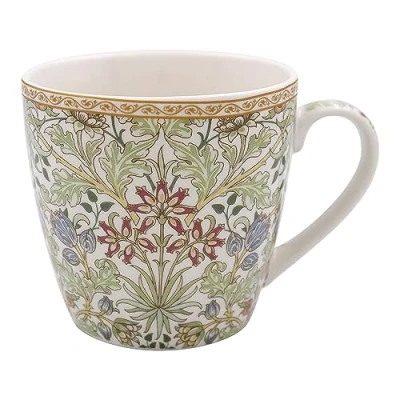 Imagen de Lesser &amp; Pavey Taza de café diseño británico Tazas cerámica para el hogar o trabajo grandes bebidas calientes té y (taza desayuno jacinto)