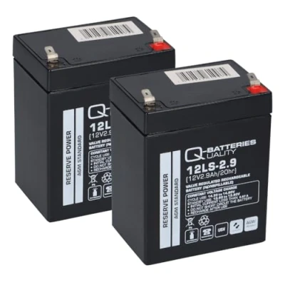Imagen de Akkuman.de Akkutechnik vom Fachmann 2 baterías de plomo AGM 12 V y 2,9 Ah, aptas para sistemas elevación Linak automontaje