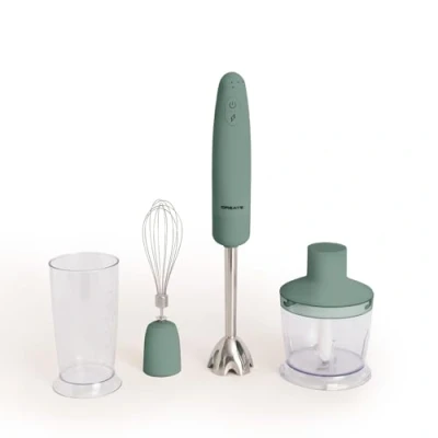 Imagen de CREATE/FULLMIX RETRO/Batidora de mano Verde Sage/Bate, mezcla y monta, 6 velocidades, vaso medidor 600ml, libre BPA, para triturar 500 ml, 1000W