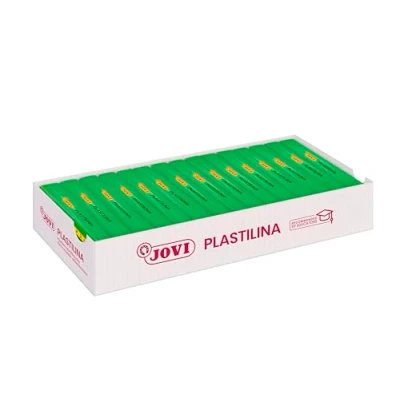 Imagen de Jovi (7110) Caja de plastilina, 15 pastillas 150 Gr verde claro, color