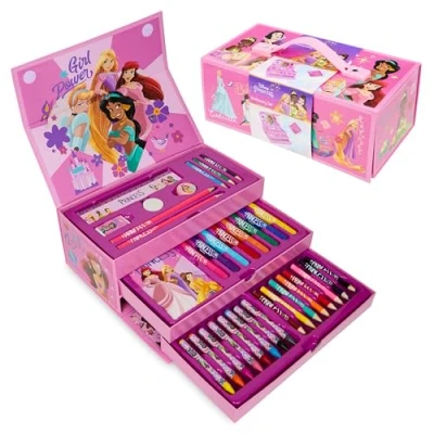 Imagen de Disney Princess Set de Arte para Niñas con Más 30 Piezas, Maletin Pinturas (Rosa Princesa)