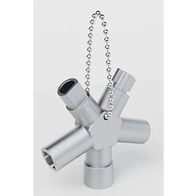 Imagen de ABSINA Llave universal de 4 perfiles triangular y cuadrada disttibuciónn para armarios sistemas cierre contadores