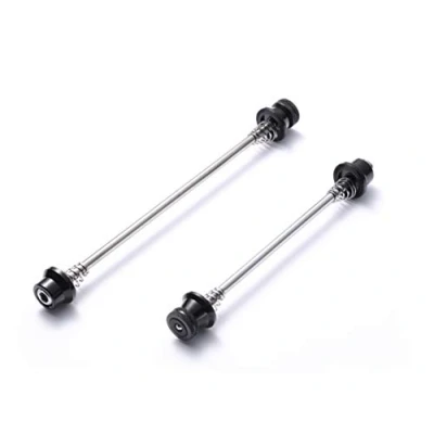 Imagen de wileone MTB Juego de Pinchos Bloqueo para Rueda Bicicleta Carretera, sin liberación rápida, Hex M5 Head antirrobo, Seguridad, Black
