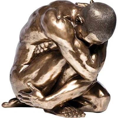 Imagen de Kare Design Figura Decorativa, Nude Man Hug, Cobre, 53.5 x 45 34.5 cm, Bronce