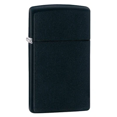 Imagen de Zippo Slim Black Matte Mechero, Metal, 3.5x1x5.5 cm