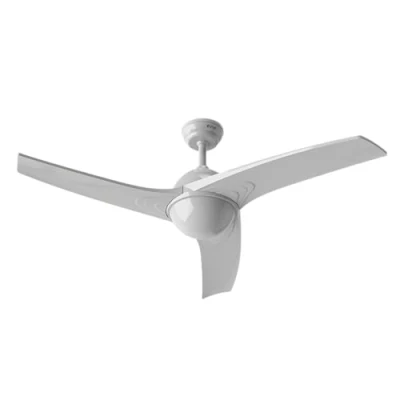 Imagen de EVVO Ventilador de techo con luz y mando V522, motor DC 26W, silencioso, Ø132cm, 3 aspas, 6 velocidades, temporizador (Modelo: V522 Acabado Blanco)