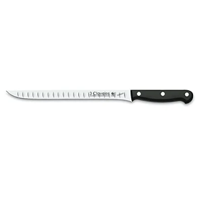 Imagen de 3Claveles Uniblock Cuchillo alveolado jamonero de 24 cm, 9,5 pulgadas
