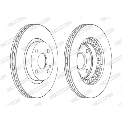 Imagen de FERODO PREMIER DDF1105C Disco de freno 257 24 4 ventilado revestido sin tornillos MAZDA: FAMILIA 6, 323 F 6