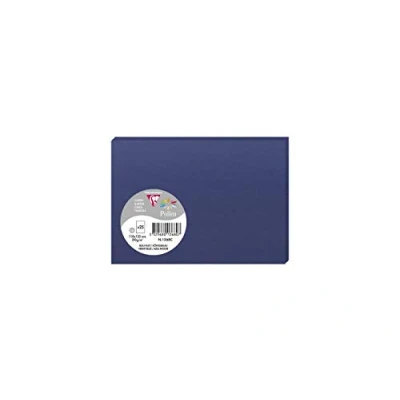 Imagen de Clairefontaine 1368C Un paquet de 25 cartes Pollen 11x15,5 cm 210g, Bleu nuit