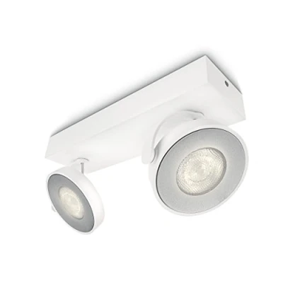 Imagen de Philips myLiving Clockwork Barra de 2 focos techo, LED integrado, consume 4,5 W, luz blanca cálida, regulable