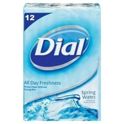 Imagen de Dial Barra de jabón antibacterial agua primavera, 12 recuento