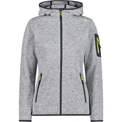 Imagen de CMP Chaqueta polar elástica para mujer con capucha fija, Tinta azul cristal azul, S