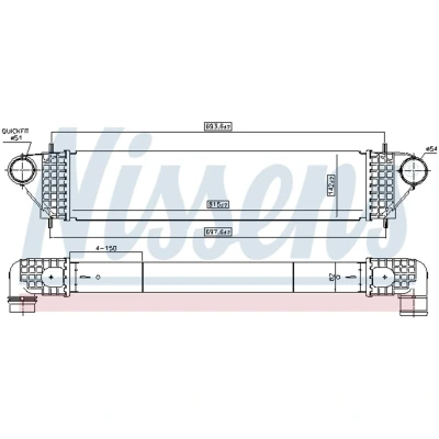 Imagen de NISSENS 961005 Intercooler MITSUBISHI: Outlander III Furgón