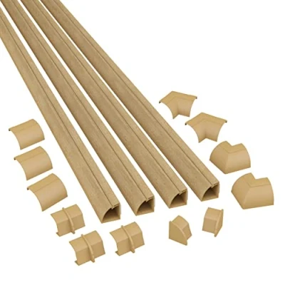 Imagen de D Line Canaletas para Cables en Forma de cuadrante Multipack 4 Piezas (22x22 mm) 1 Metro Longitud Color se Puede Pintar