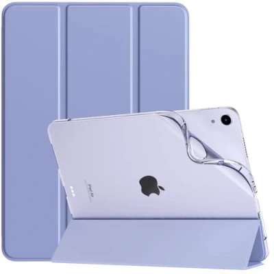 Imagen de TiMOVO Funda para iPad Air 11 Pulgadas M2 2024, 6.ª/5.ª/4.ª Generación 2024/2022/2020 10,9&#039;&#039;, Delgada con Trasera Translúcida de TPU Blanda, Auto Activación/Reposo, Lavanda