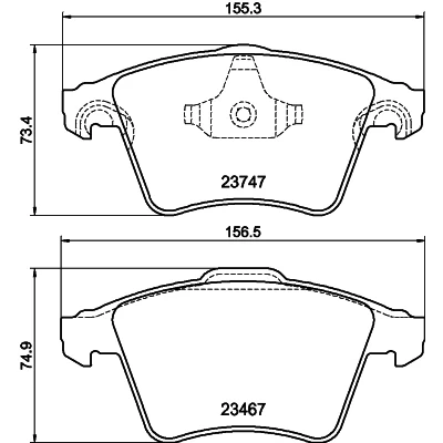 Imagen de HELLA 8DB 355 013 821 Juego de pastillas freno no preparado para indicador desgaste VOLKSWAGEN: Multivan 5 (7HM, Transporter Bus