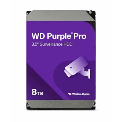 Imagen de WD Purple Pro 8TB Smart Video Disco Duro Interno 3.5&quot; para Inteligente, HDD OptiNAND Technology, 550TB/yr, 256MB Cache, 7200RPM, AllFrame hasta 64 HD Cameras, 32 AI Streams