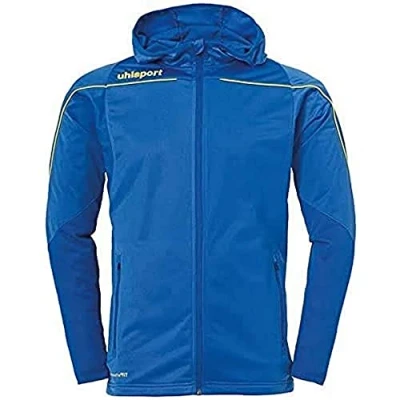 Imagen de Uhlsport Stream 22 Track Hood Jacket Chaqueta Con Capucha, Unisex niños, Azure Blue/Lime Yellow, 152