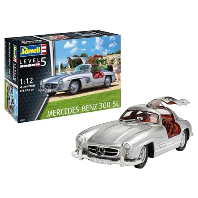 Imagen de Revell 07657 Mercedes Benz 300 SL Model Kit 1:12 Scale, Color sin Pintar (RV07657)